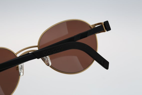 Gold round sunglasses men, Adidas A702 6050, Vint… - image 8