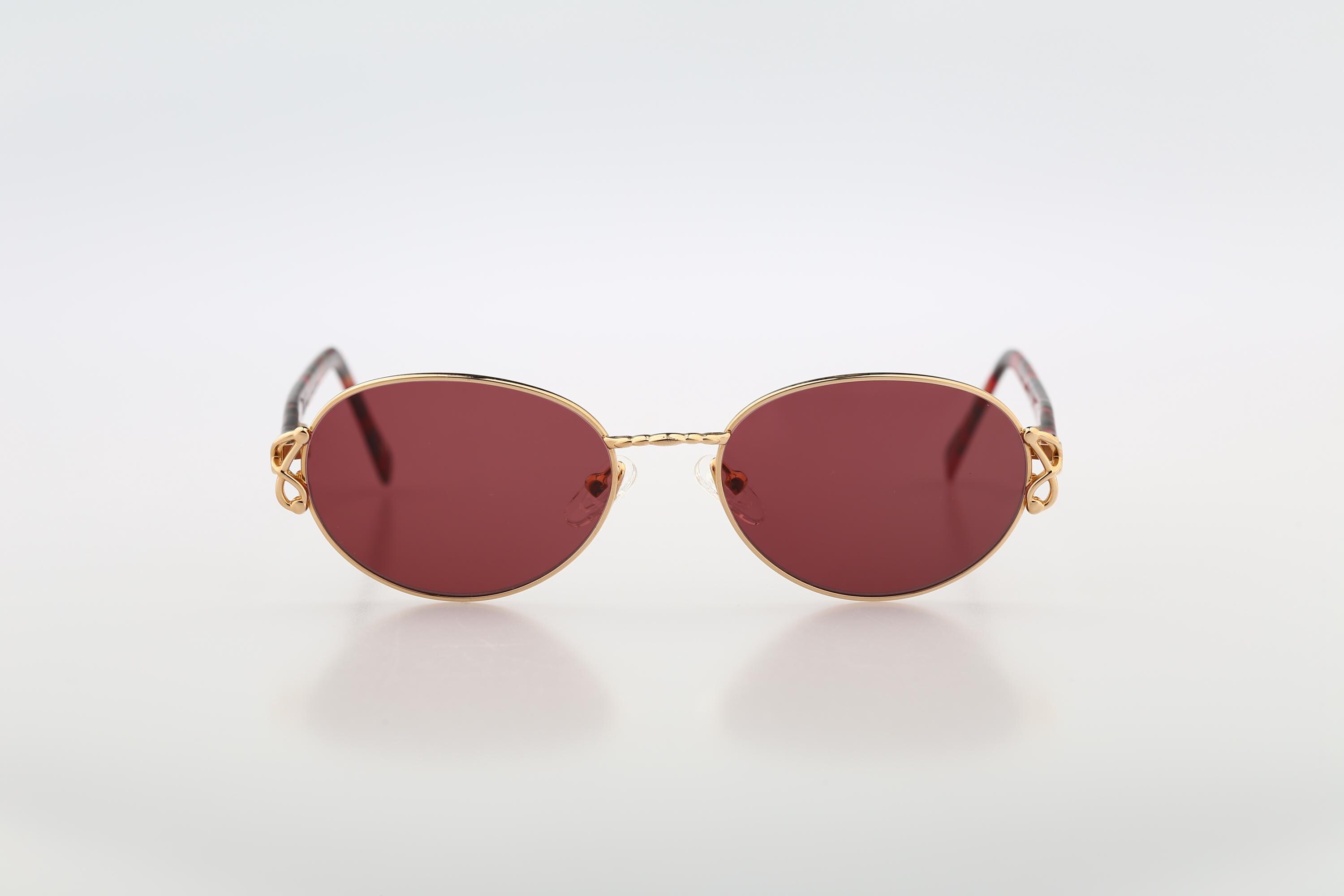 Jacomo 6341 01, Vintage 90s Pink and Gold Unique Small Oval Cat