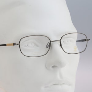 MCM München Germany 052 4 Titanium, Vintage 90s gray rectangle glasses frames mens & womens / NOS