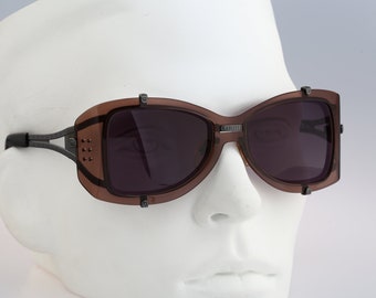 Jean Paul Gaultier 56-6204, Vintage 90er Jahre Seitenschild Steampunk Sonnenbrille Herren & Frauen NOS