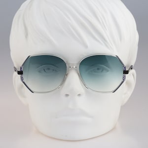 Silhouette M 1769 20 C 2111, Vintage 80s colorful & clear oversized hexagon butterfly sunglasses women, NOS