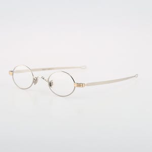 Braun Classics 1191 F7, montures de lunettes de lecture ovales uniques en argent des années 90 pour hommes et femmes / NOS