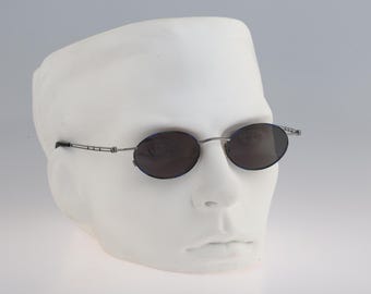 Robert Rudger 2265 010 6M, Vintage 90s colorful steampunk small oval sunglasses mens & women, NOS