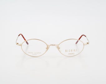Vintage Seiko T535 Bronze‎ Titanium Oval Full Rimmed Eyeglasses Frames H15349 Vintage Seiko T535 Bronze Titanium Oval Full Rimmed  main image 3