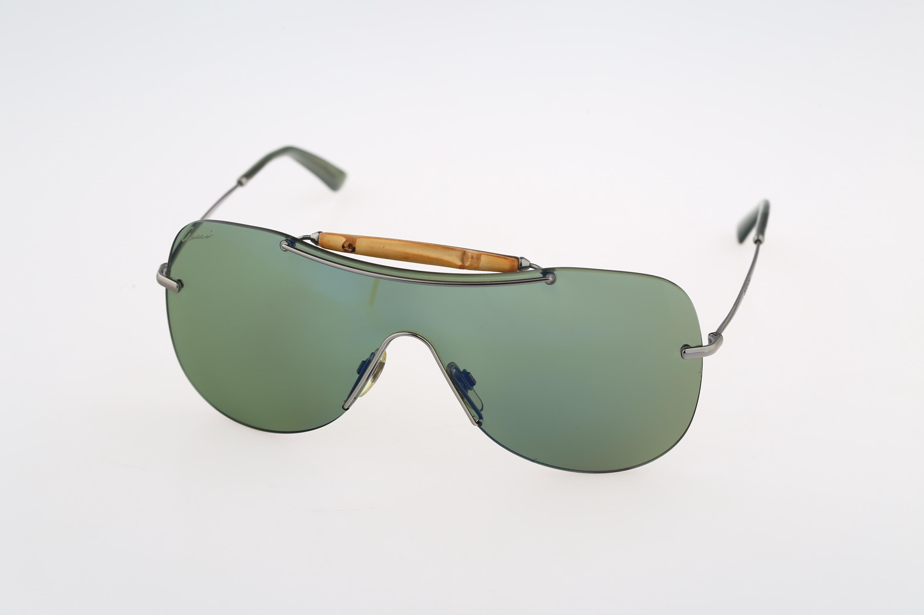 Gucci GG 4262 S 6LBHZ, Vintage 2000s Rimless Overized Shield