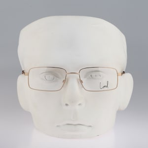 Lord 7127 65, Vintage 90s gold rectangle glasses frames mens & womens NOS