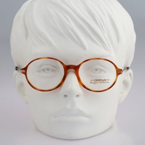 Tauschek Cloud 109, Vintage 90s gold and tortoise circle round eyeglasses frames mens & womens NOS