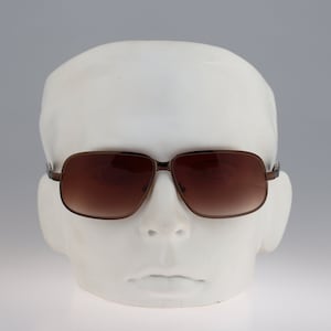 Romeo Gigli RG 51502 AC, Vintage 90s bronze large rectangle sunglasses mens & women, NOS