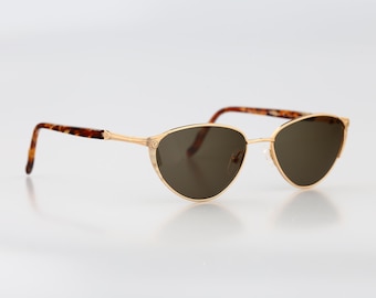 YVES COGAN Vintage Tortoiseshell Gold Green Lens Oval Sunglasses Y901 52 mm Yves Cogan Y901 Purple Burgundy Oval Sunglasses New Made in  main image 4