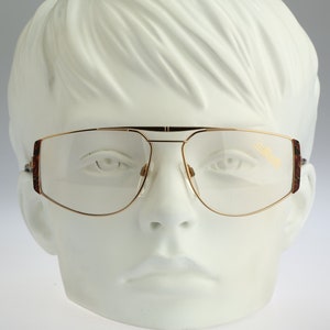 Silhouette M 6152 V 6051, Vintage 80er Jahre gold Oversized Pilotenbrille Brillengestell Damen NOS