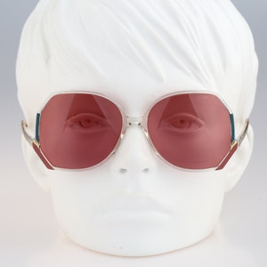 Silhouette M 1163 20 C 1232 Vintage 80s tinted lenses clear oversized butterfly sunglasses women, NOS