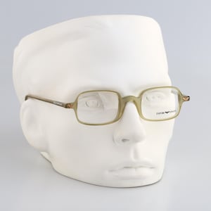Emporio Armani 512 154, Vintage 90s green square eyeglasses frames mens & womens NOS