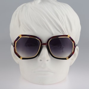 Ted Lapidus TL 10 1750, Vintage 70s colorful oversized octagon sunglasses women NOS