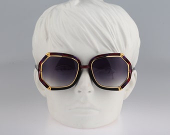 Ted Lapidus TL 10 1750, Vintage 70s colorful oversized octagon sunglasses women NOS