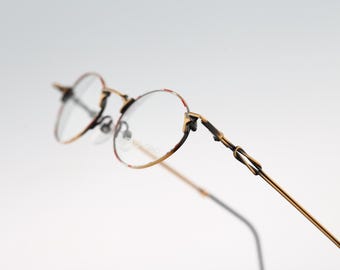 Romolo Cianci Tecno 12 3, petites montures de lunettes ovales vintage des années 90 et steampunk coloré pour hommes et femmes NOS