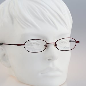 Nikon Simpoint Pure Titan SI 4624 T Titanium, Vintage 90s burdungy small rectangle cat eye eyeglasses frames women NOS