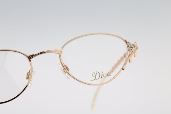 Diva 5056 1, Vintage 90s gold unique victorian rh… - image 4