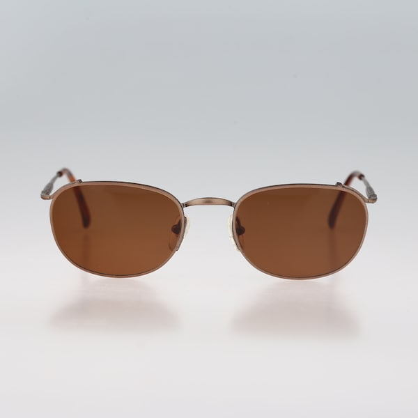 Faconnable Cruiser 2 692, lunettes de soleil carrées en bronze vintage des années 90 pour hommes et femmes, NSA