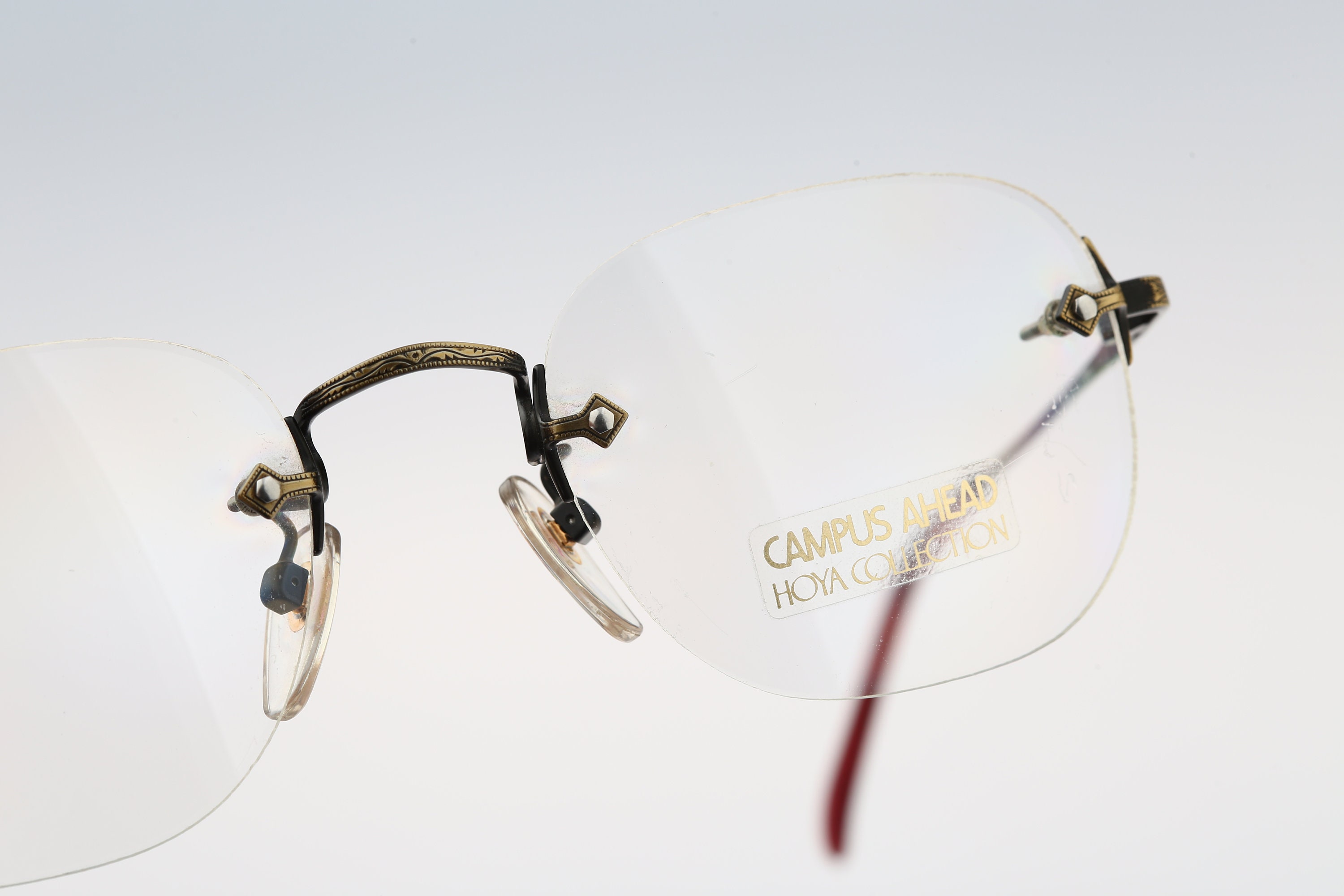 Hoya CP010M 08, Vintage 90s Antique Gold Rimless Square Eyeglasses Frames Mens & Womens NOS - Etsy Hoya CP010M 08, Vintage 90s Antique Gold Rimless Square Eyeglasses Frames Mens & Womens NOS - Etsy