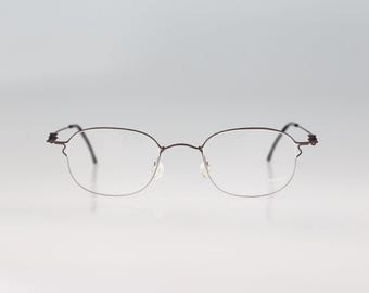 Menia 4099 673 Hand made in Germany, Vintage 90s lightweight large nylor square eyeglasses frames mens & womens NOS