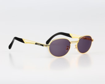 Sting 4146 103, gafas de sol ovaladas pequeñas doradas vintage de los años 90 para hombre y mujer NOS