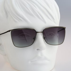 Laura Biagiotti T117-S, Vintage 90s unique large rectangle sunglasses women, NOS