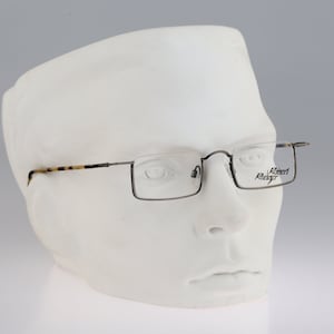 Robert Rudger 1280 148 37, Vintage 90s antique silver and tortoise half rim small rectangle eyeglasses frames mens & womens / NOS