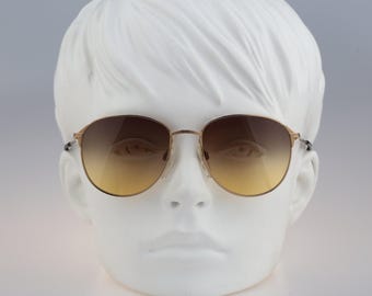 Silhouette M 6087 30 V 6051, vintage jaren 90 gouden panto ronde zonnebril heren en dames NOS