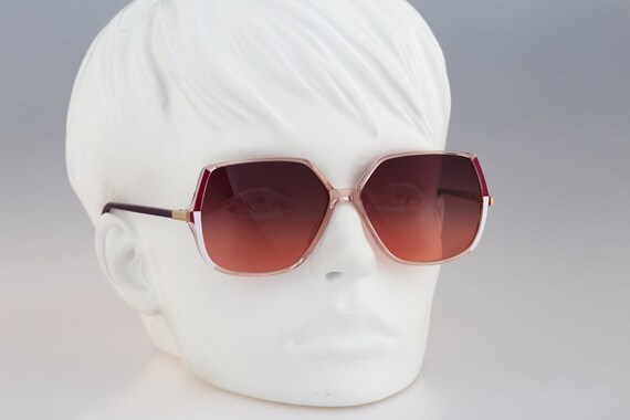 Custom made Women\'s Oversized Hexagon Sunglasses - Burgundy Gradient Women main image 3