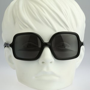 Linea Pitti 568, Vintage 90s unique oversized black square sunglasses women NOS