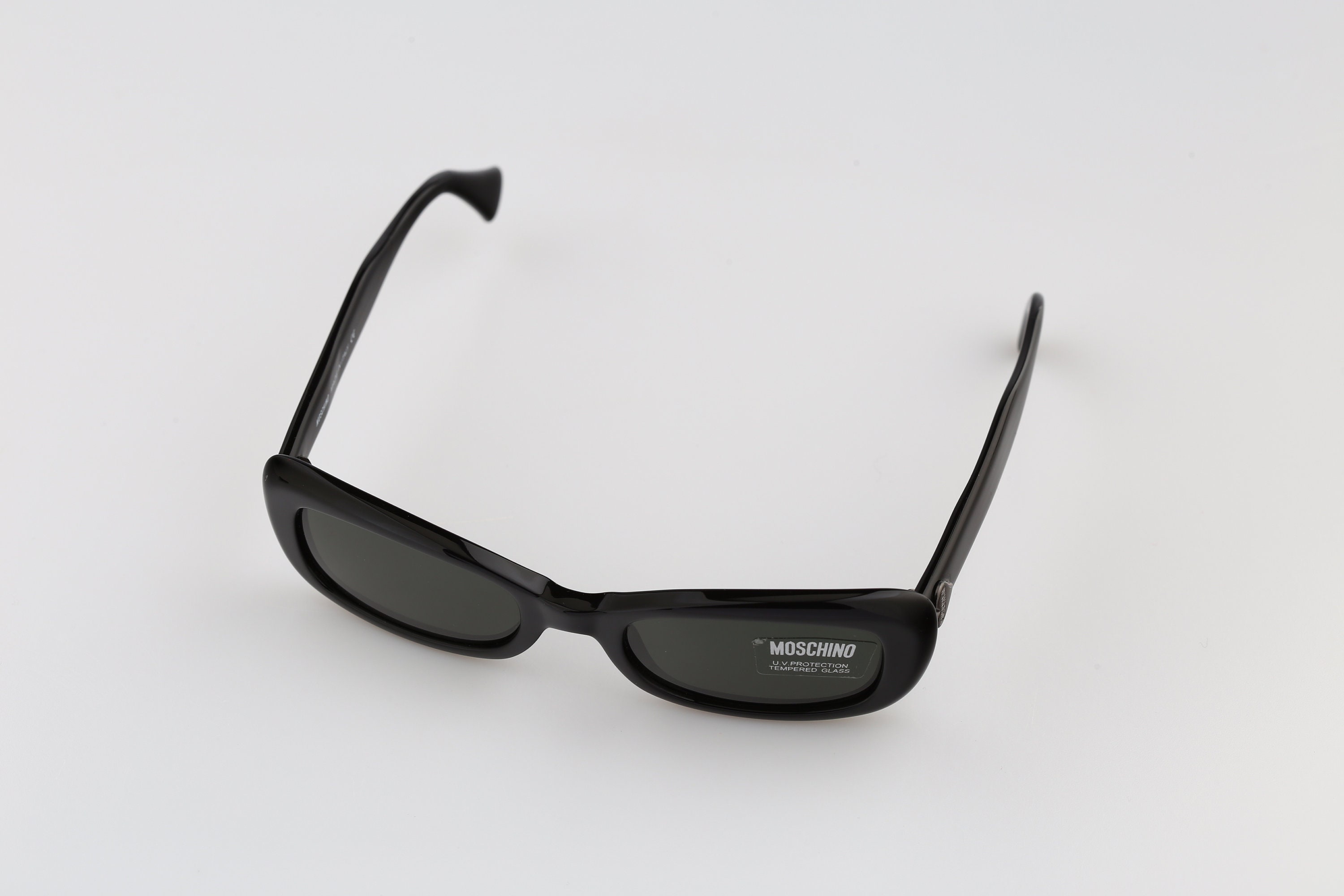 Moschino 3544 S 95 31, Vintage 90s Unique Black Rectangle  display picture 2