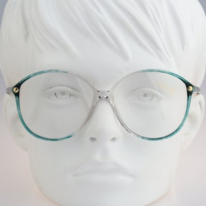 Silhouette M 1156 C 1485, Vintage 80s clear oversized round eyeglasses frames womens NOS