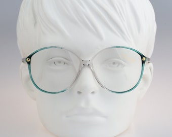 Silhouette M 1156 C 1485, Vintage 80s clear oversized round eyeglasses frames womens NOS