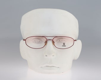 Buy Fendi VL 7241 G21, Vintage 90s Rectangle Aviator Glasses