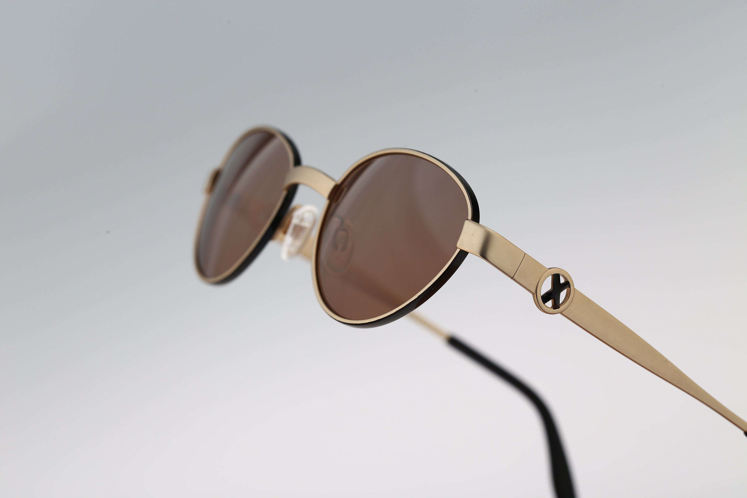 Paloma Picasso Metzler Round Sunglasses Model 8601 Germ Vintage Paloma Picasso by Metzler 8620 731, Vintage 90s Black and  main image 3