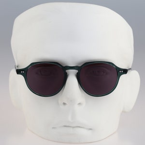 Caretta V. Lisbon 01 Hand made, Acetate clear turquoise crown panto round sunglasses mens & women NEW