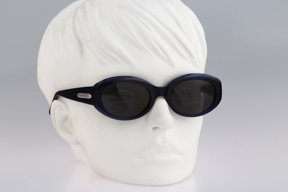 Iceberg 595 34 occhiali da sole cat eye ovali blu vintage anni