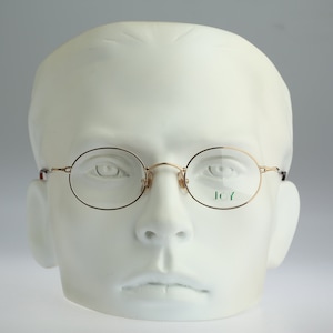 Joy 3354, Vintage 90s gold small round eyeglasses frames mens & womens NOS