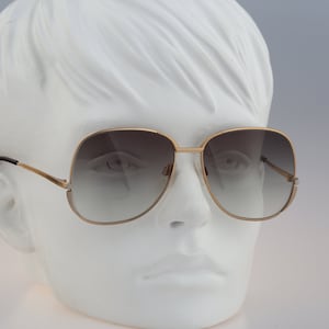 Silhouette M 6027 30 C 4064, Vintage 80s unique gold oversized square sunglasses women, NOS