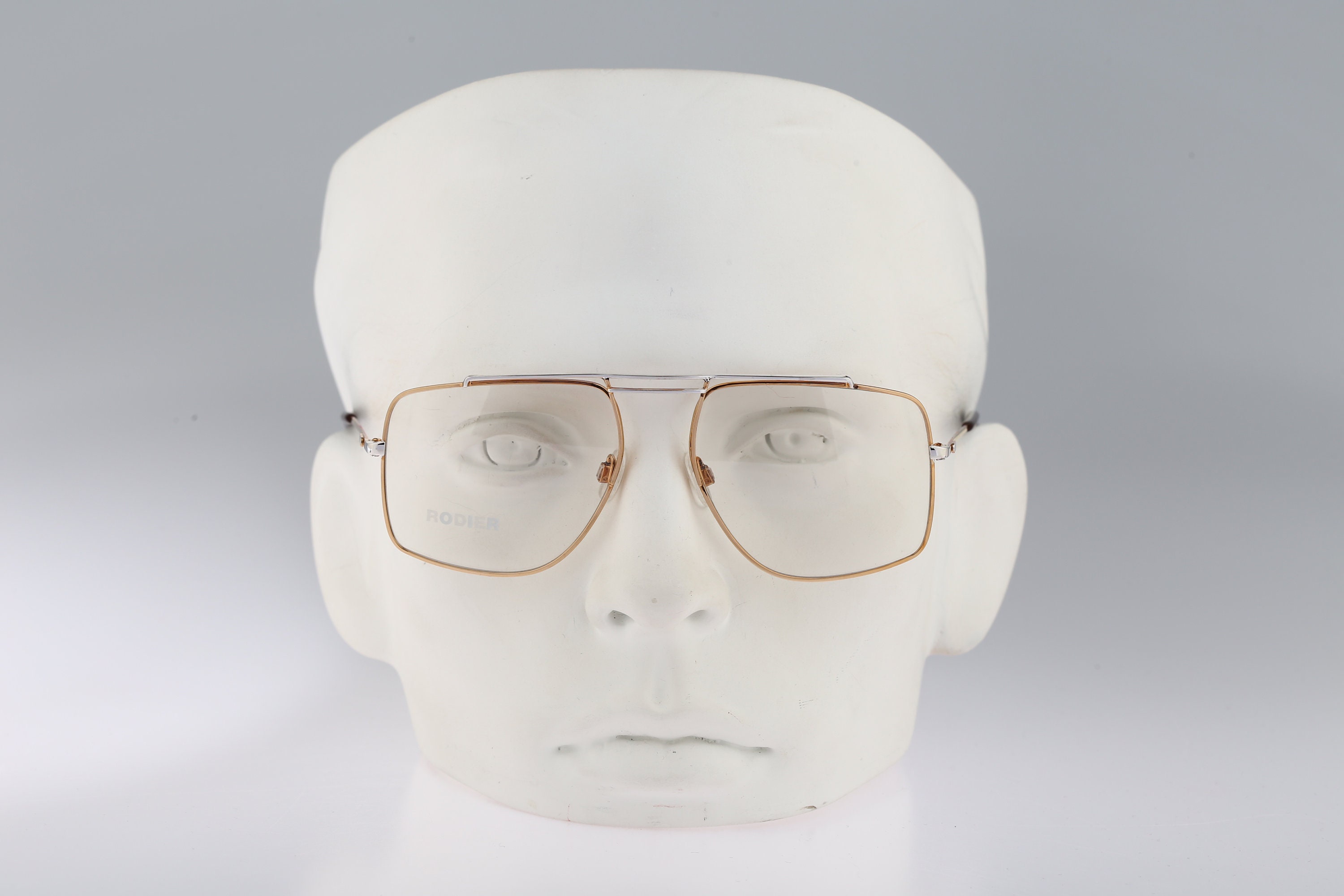 GOLD RIDER 80-90sThis man 大野 コディアック　50s Rodier M 139 502, Vintage 80s Silver and Gold Oversized Square