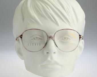 Silhouette M 1763 C 1869, Vintage 80s clear oversized round butterfly eyeglasses frames womens NOS