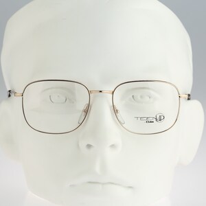 Piave Teen Up 1315 1A07, Vintage 90s gold square eyeglasses frames mens & womens / NOS