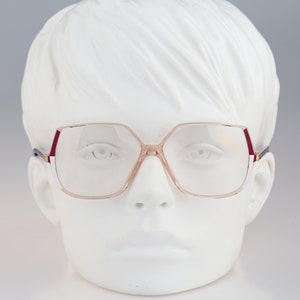 Silhouette M 1729 20 C 1642, Vintage 80s unique oversized clear hexagon glasses frames womens NOS