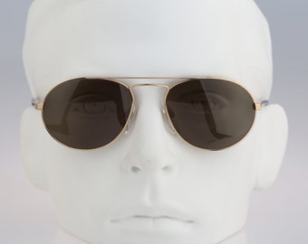 Silhouette M 7192 30 V 6050, Vintage 90s gold round aviator sunglasses men & women NOS