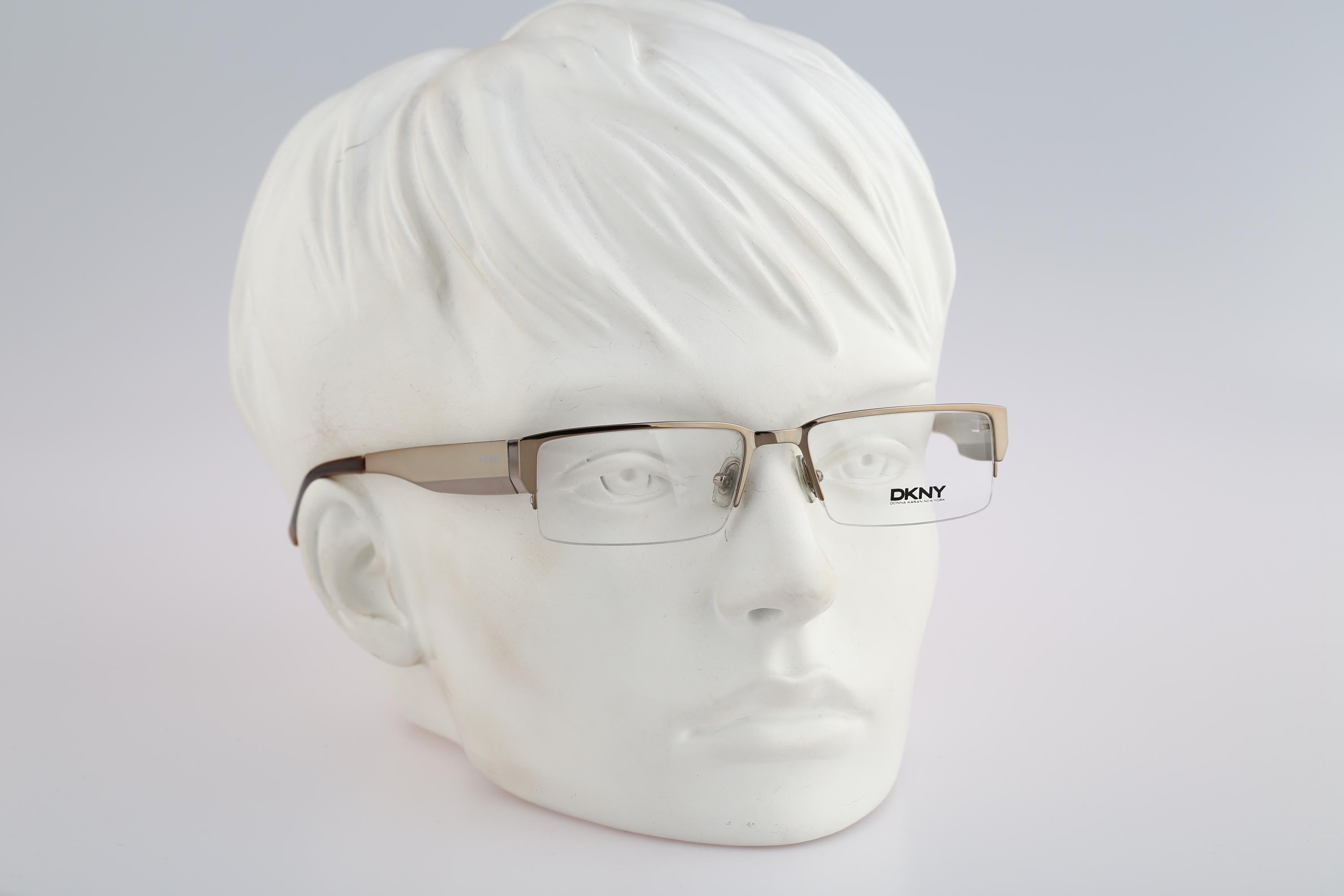 DKNY Donna Karan DY 5574 1106, Vintage 90s Silver Half Rim
