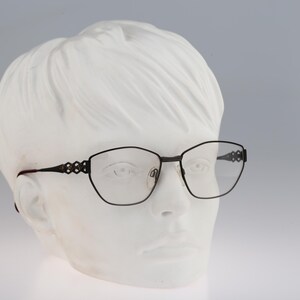 Silhouette M 6202 50 V 6019, Vintage 80s black cat eye glasses frames womens NOS