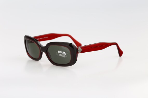 Moschino 3541 S 232 31, Vintage 90s red rectangle… - image 5
