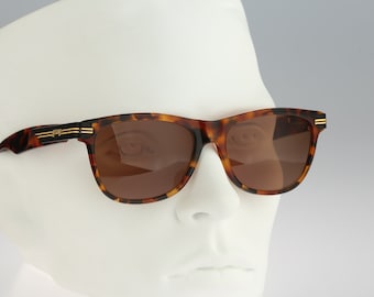 Le Club Spencer, Vintage 90s tortoise wayfarer okulary przeciwsłoneczne męskie i damskie, NOS