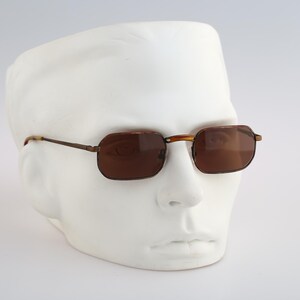 Blue Bay by Safilo Antalya TV8, Vintage 90s steampunk small colorful rectangle sunglasses men and women, NOS