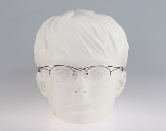 Amaretta 54Z 003, Vintage 90er Jahre unikat bunte kleine ovale Brillengestelle Herren und Damen NOS